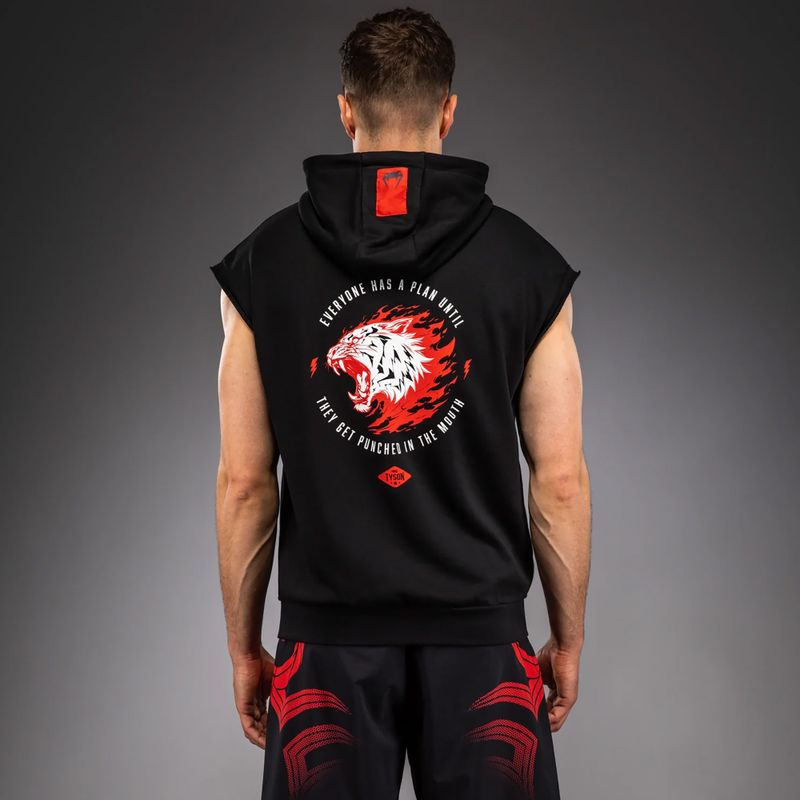 Bluza męska Venum x Mike Tyson Tiger Sleeveless Hoodie deep black/intense red 3
