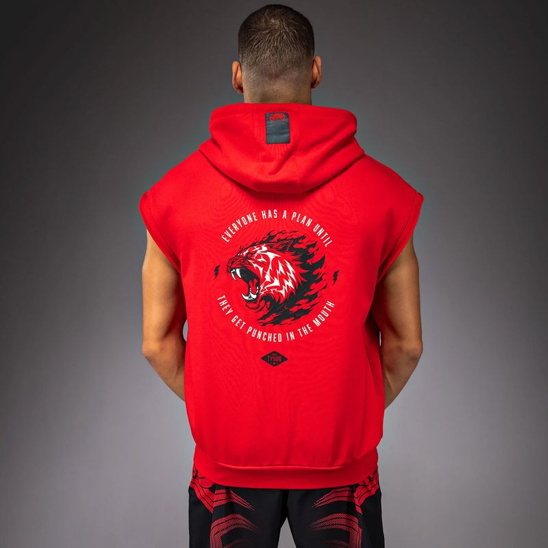 Bluza męska Venum x Mike Tyson Tiger Sleeveless Hoodie intense red/deep black 3