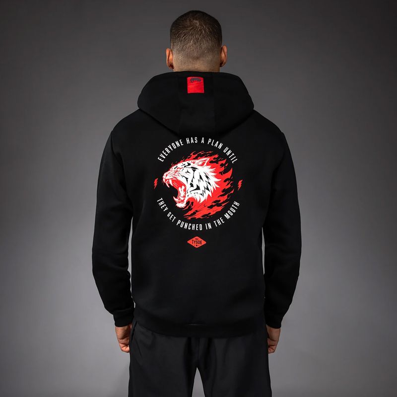 Bluza męska Venum x Mike Tyson Tiger Hoodie deep black/intense red 2