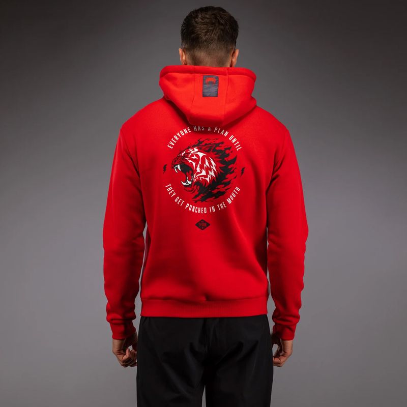 Bluza męska Venum x Mike Tyson Tiger Hoodie intense red/deep black 3
