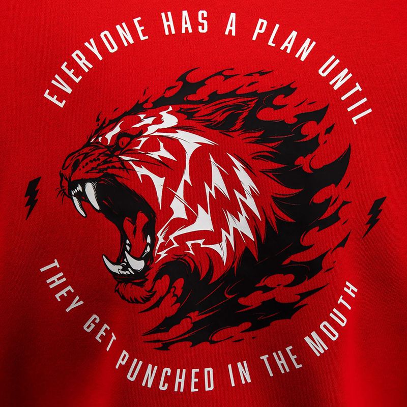 Bluza męska Venum x Mike Tyson Tiger Hoodie intense red/deep black 8