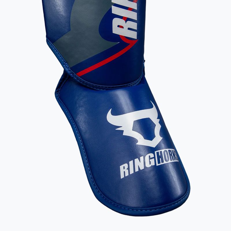 Ochraniacze piszczeli i stóp Venum Ringhorns Charger Shin navy blue/red 5