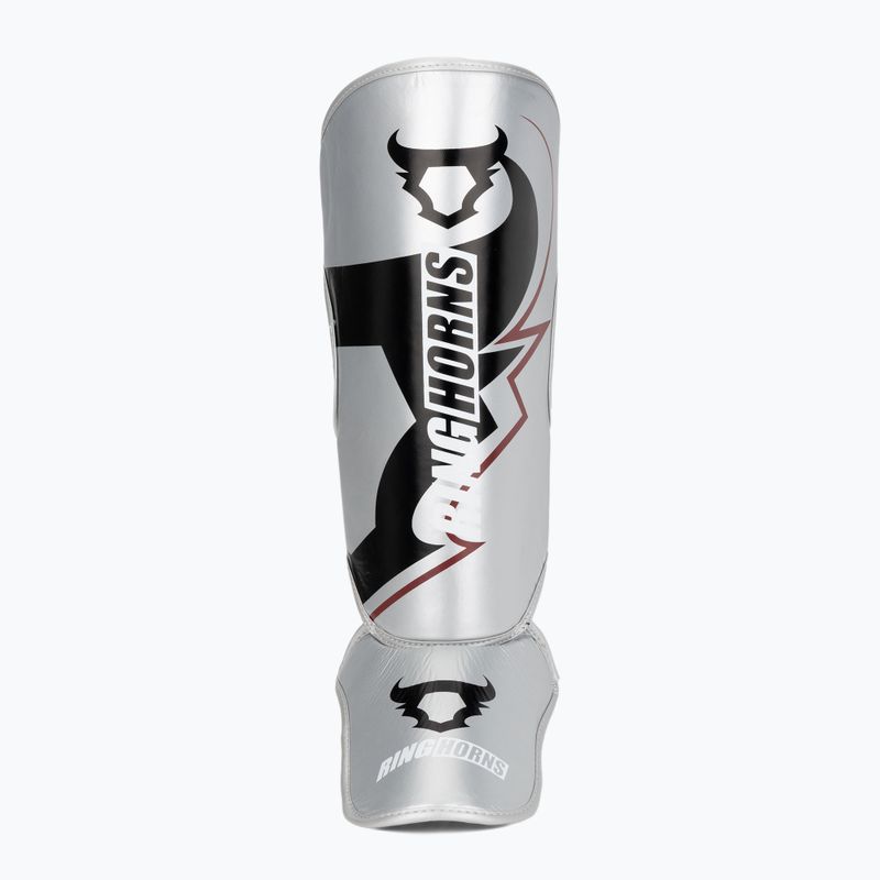 Ochraniacze piszczeli i stóp Venum Ringhorns Charger Shin silver/black 4