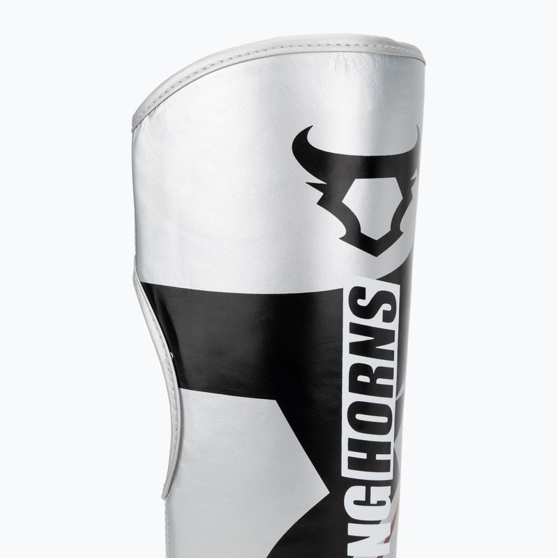 Ochraniacze piszczeli i stóp Venum Ringhorns Charger Shin silver/black 6