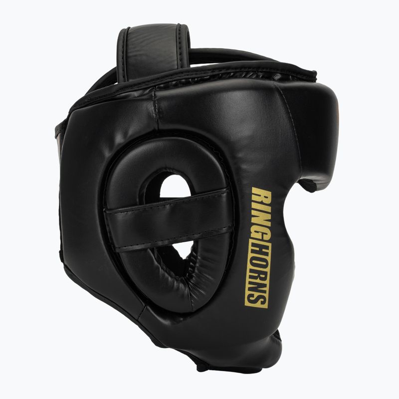 Kask bokserski Venum Ringhorns Charger Headgear black/gold 2