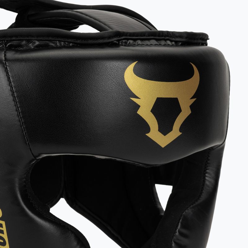 Kask bokserski Venum Ringhorns Charger Headgear black/gold 4