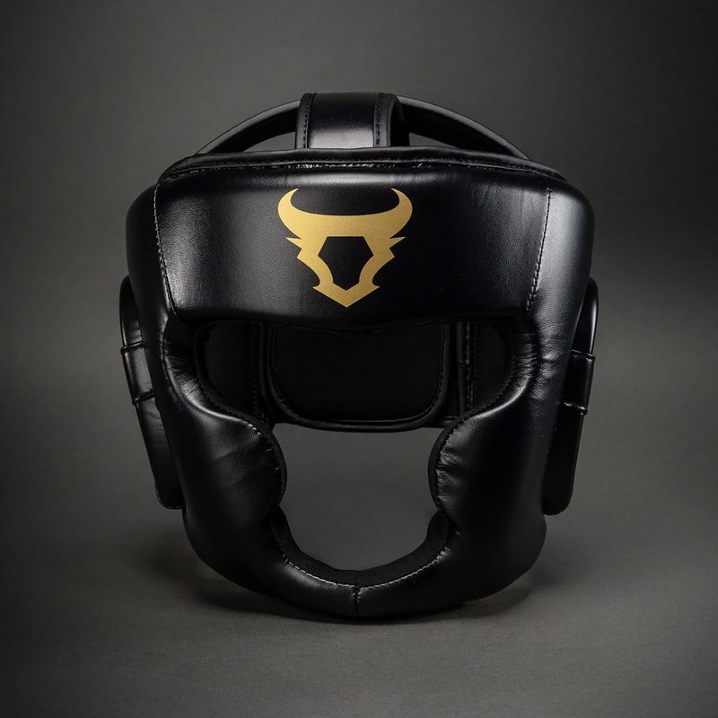Kask bokserski Venum Ringhorns Charger Headgear black/gold 2
