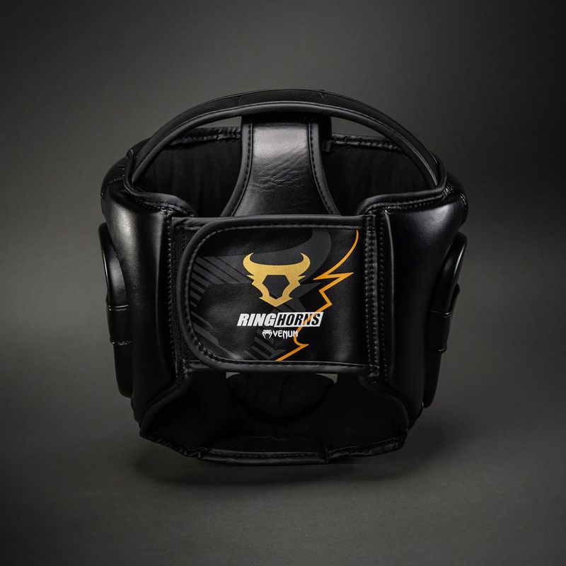 Kask bokserski Venum Ringhorns Charger Headgear black/gold 3