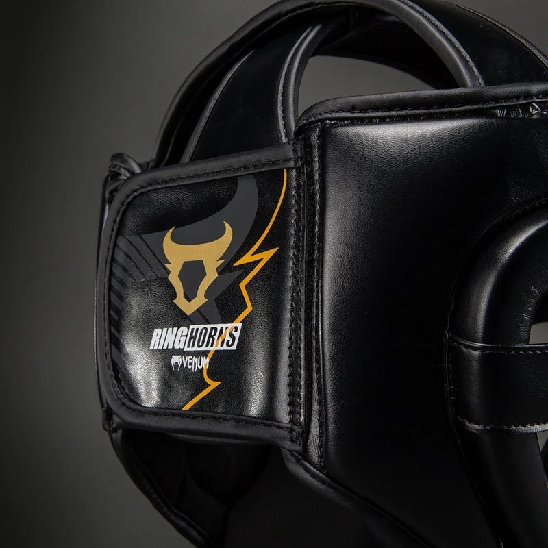 Kask bokserski Venum Ringhorns Charger Headgear black/gold 5