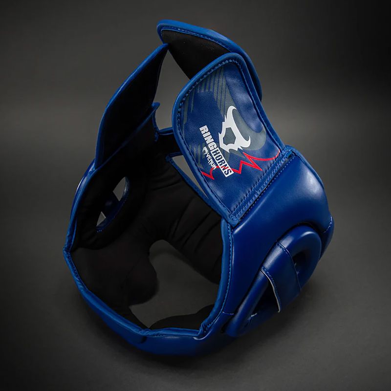 Kask bokserski Venum Ringhorns Charger Headgear navy blue/red 4
