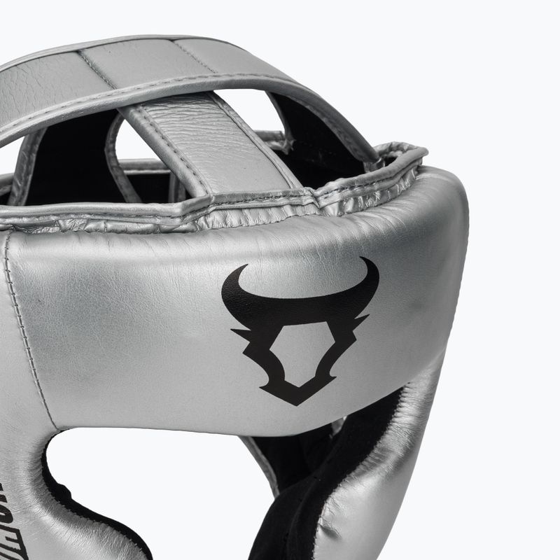 Kask bokserski Venum Ringhorns Charger Headgear silver/black 4