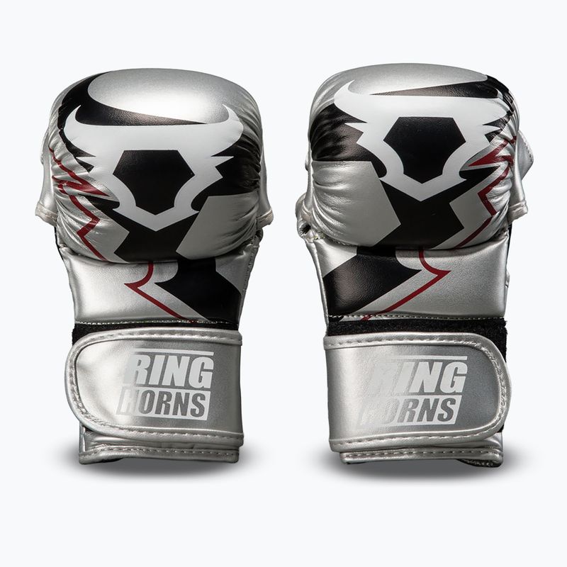 Rękawice bokserskie Venum Ringhorns Charger Boxing silver/black 2