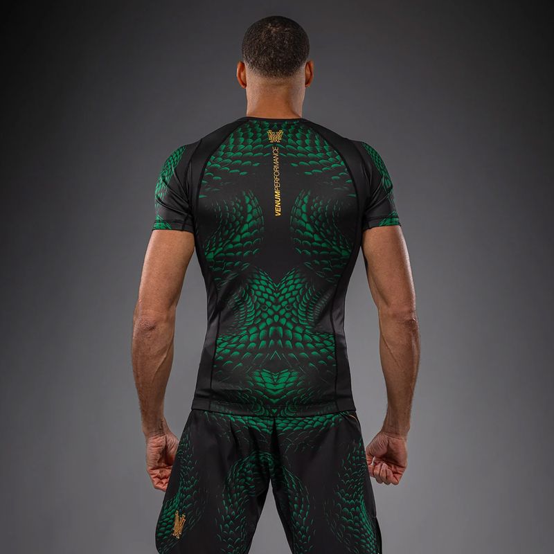 Rashguard męski Venum Matupa Short Sleeve black/green/gold 2