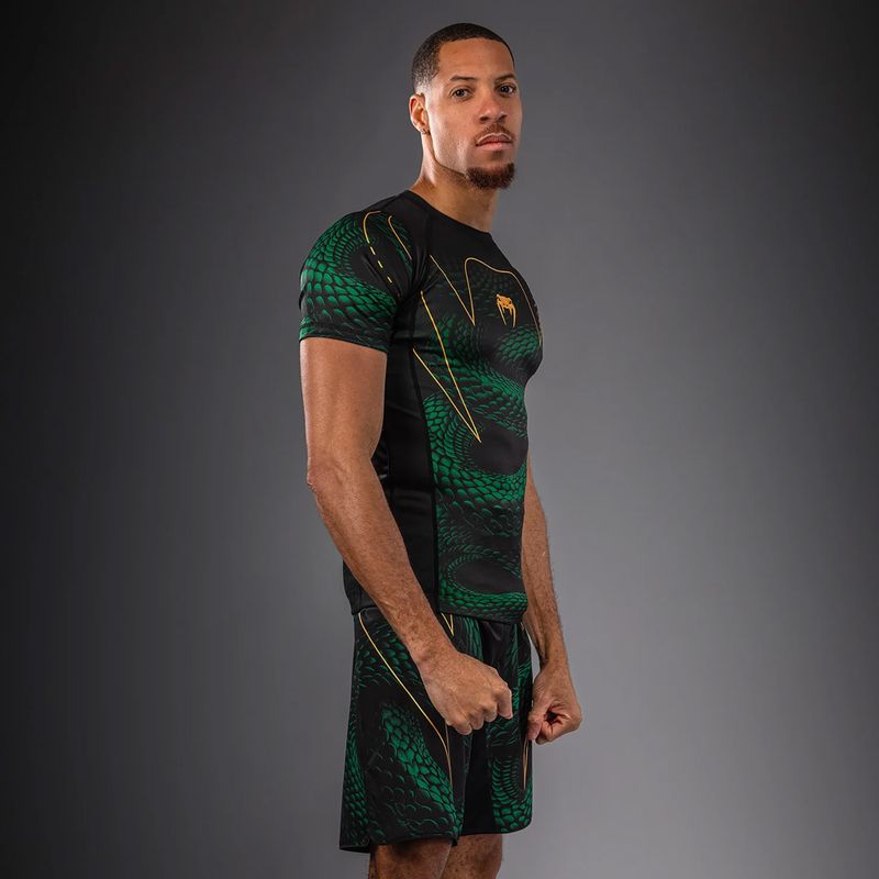 Rashguard męski Venum Matupa Short Sleeve black/green/gold 3