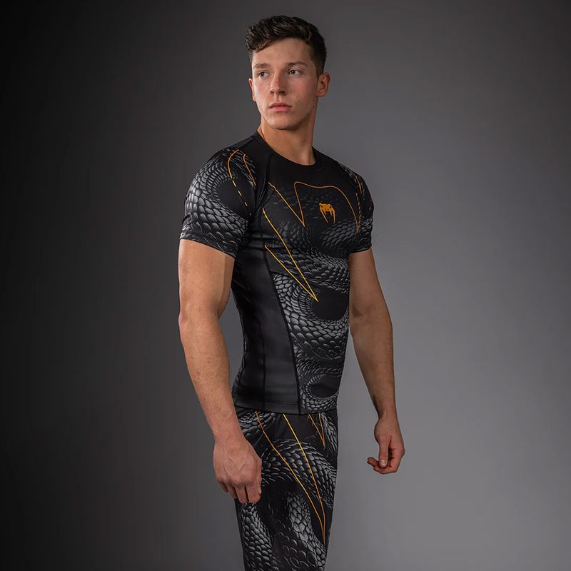 Rashguard męski Venum Matupa Short Sleeve black/grey/gold 3