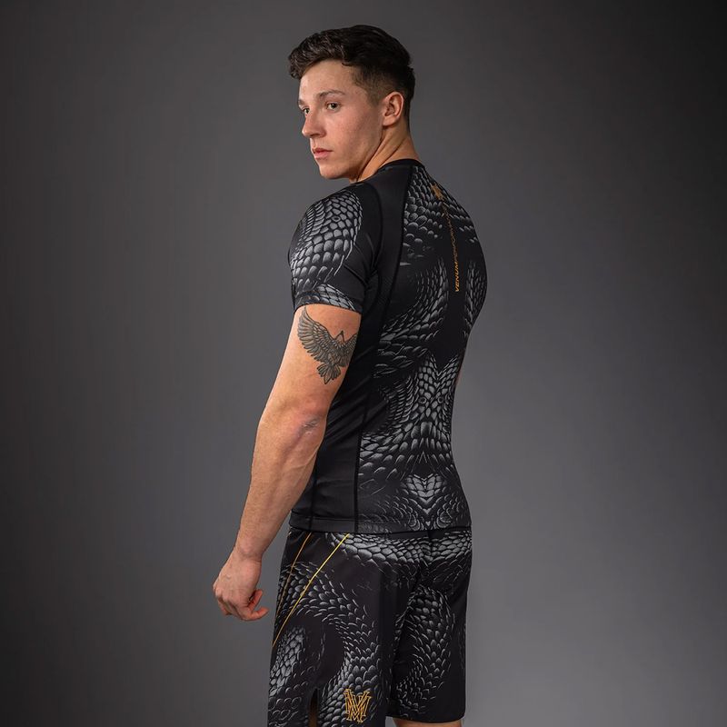 Rashguard męski Venum Matupa Short Sleeve black/grey/gold 4