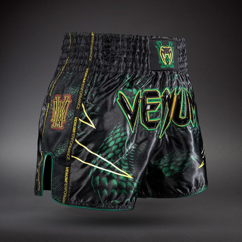 Spodenki treningowe męskie Venum Matupa Muay Thai black/green/gold 3