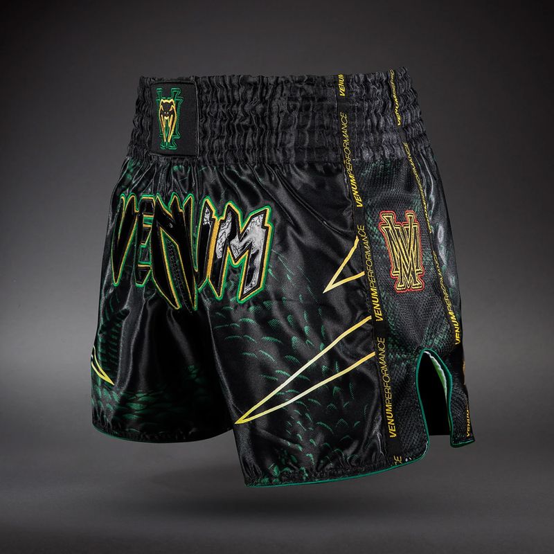 Spodenki treningowe męskie Venum Matupa Muay Thai black/green/gold 4