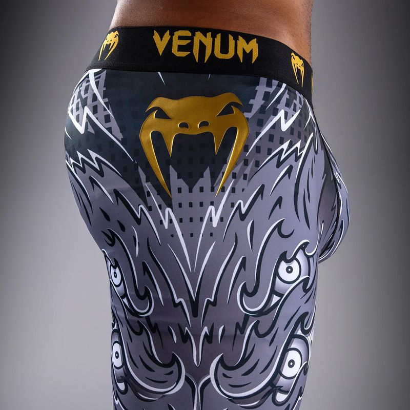 Legginsy treningowe męskie Venum Wolf Atak Spats black/grey 7