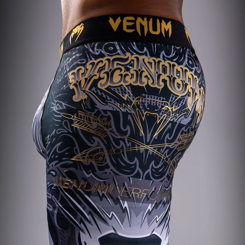 Legginsy treningowe męskie Venum Wolf Atak Spats black/grey 8