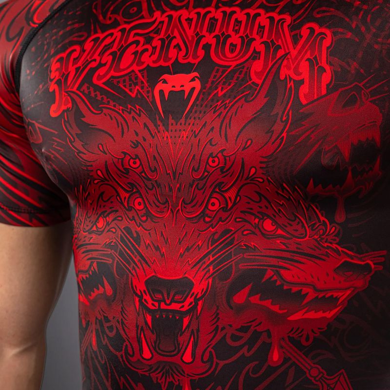Rashguard męski Venum Wolf Atak black/red 5