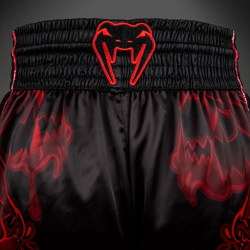 Spodenki treningowe męskie Venum Wolf Atak Muay Thai Shorts black/red 7