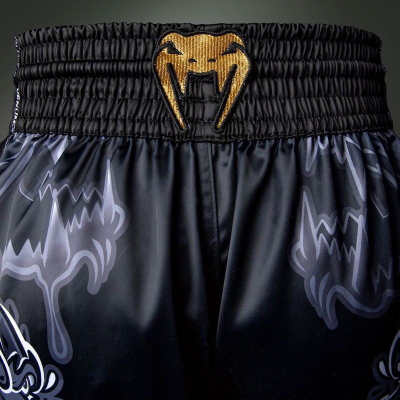 Spodenki treningowe męskie Venum Wolf Atak Muay Thai Shorts black/grey 6