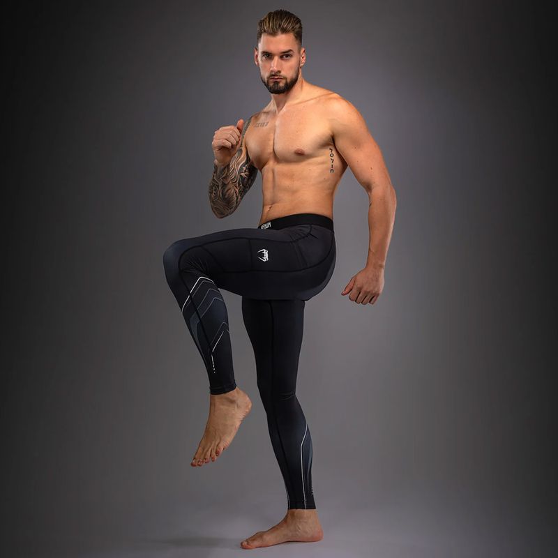 Legginsy treningowe męskie Venum Streamline Spats black/white 2