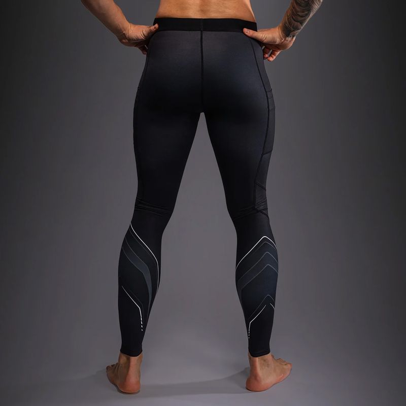 Legginsy treningowe męskie Venum Streamline Spats black/white 3