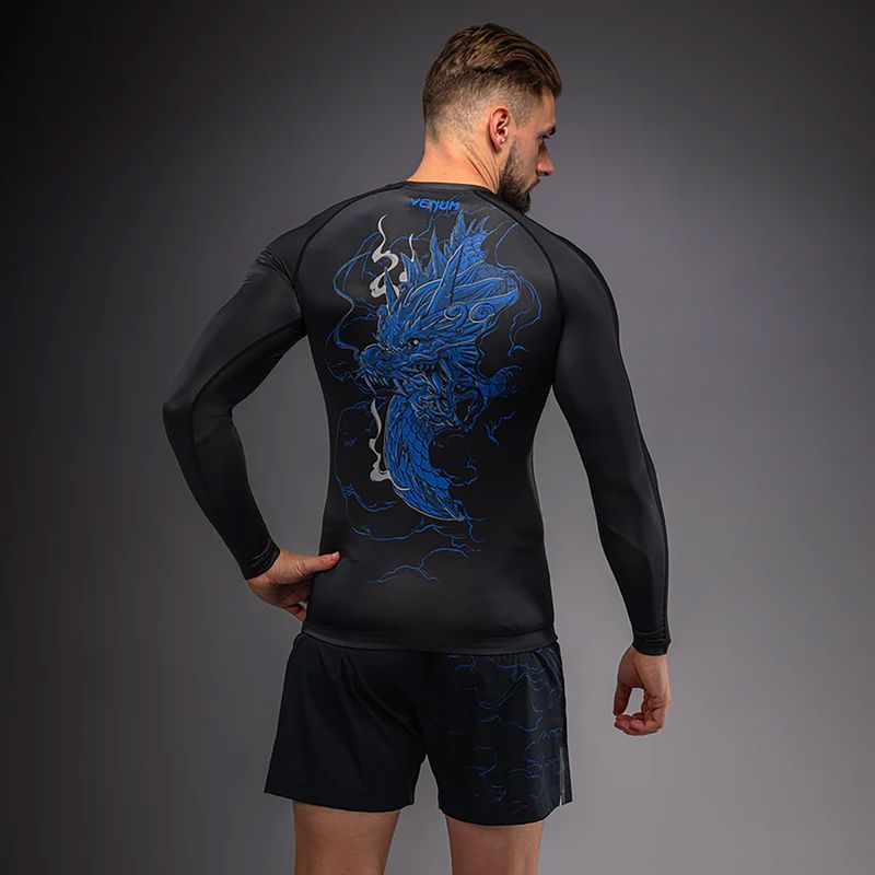Rashguard longsleeve męski Venum Thunder Dragon black/royal blue 2