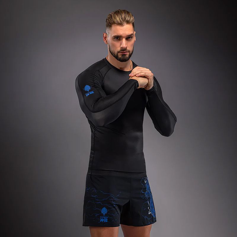 Rashguard longsleeve męski Venum Thunder Dragon black/royal blue 3