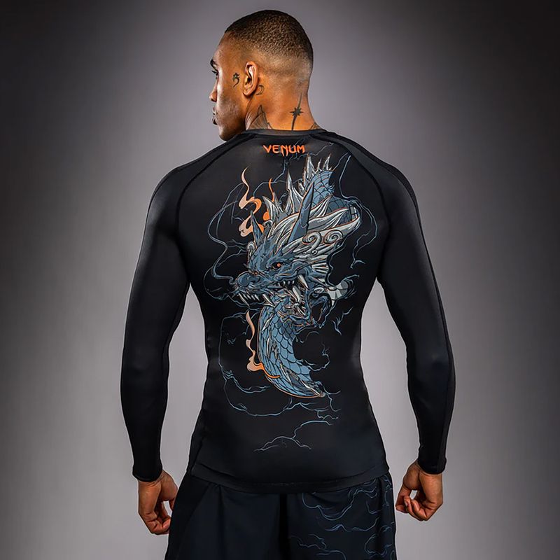 Rashguard longsleeve męski Venum Thunder Dragon black/grey/copper 2