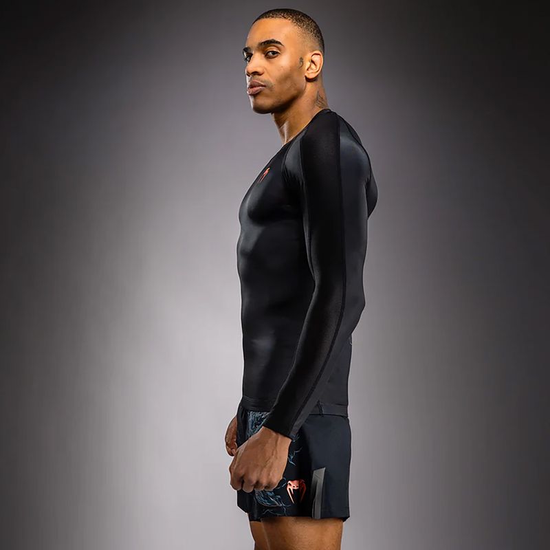 Rashguard longsleeve męski Venum Thunder Dragon black/grey/copper 4