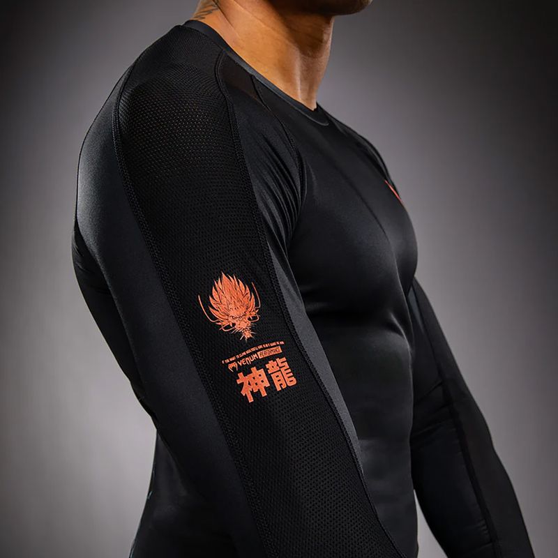 Rashguard longsleeve Venum Thunder Dragon black/grey/copper 7
