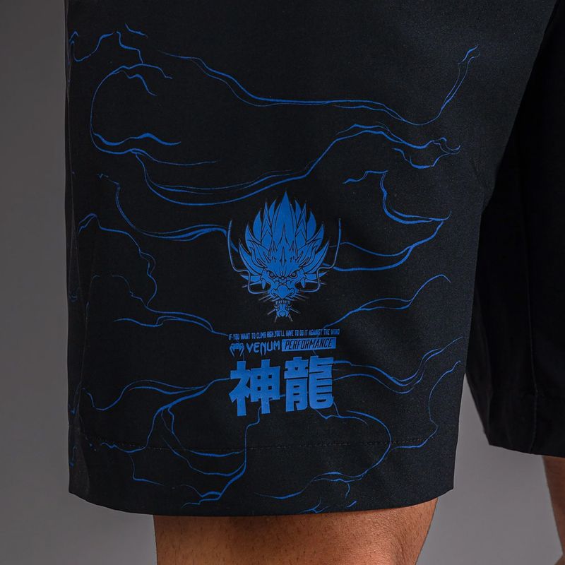 Spodenki treningowe męskie Venum Thunder Dragon Training black/royal blue 7