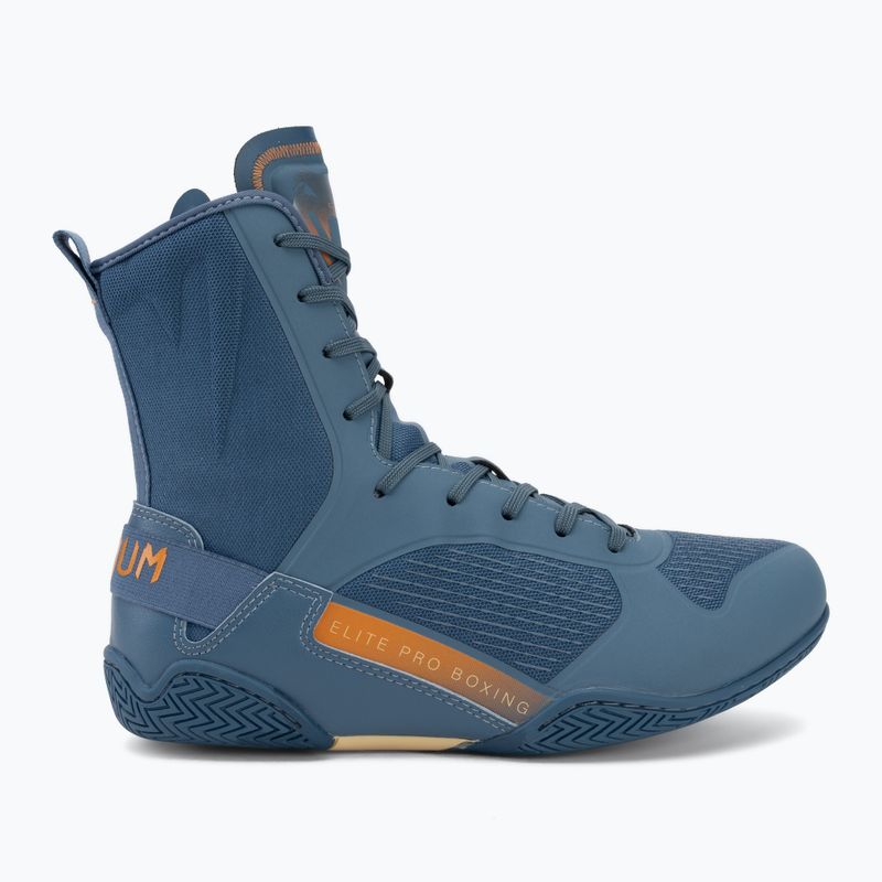 Buty bokserskie Venum Elite Neo Boxing steel blue/orange 2