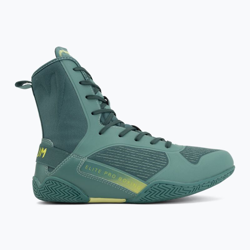 Buty bokserskie Venum Elite Neo Boxing green/neon yellow 2