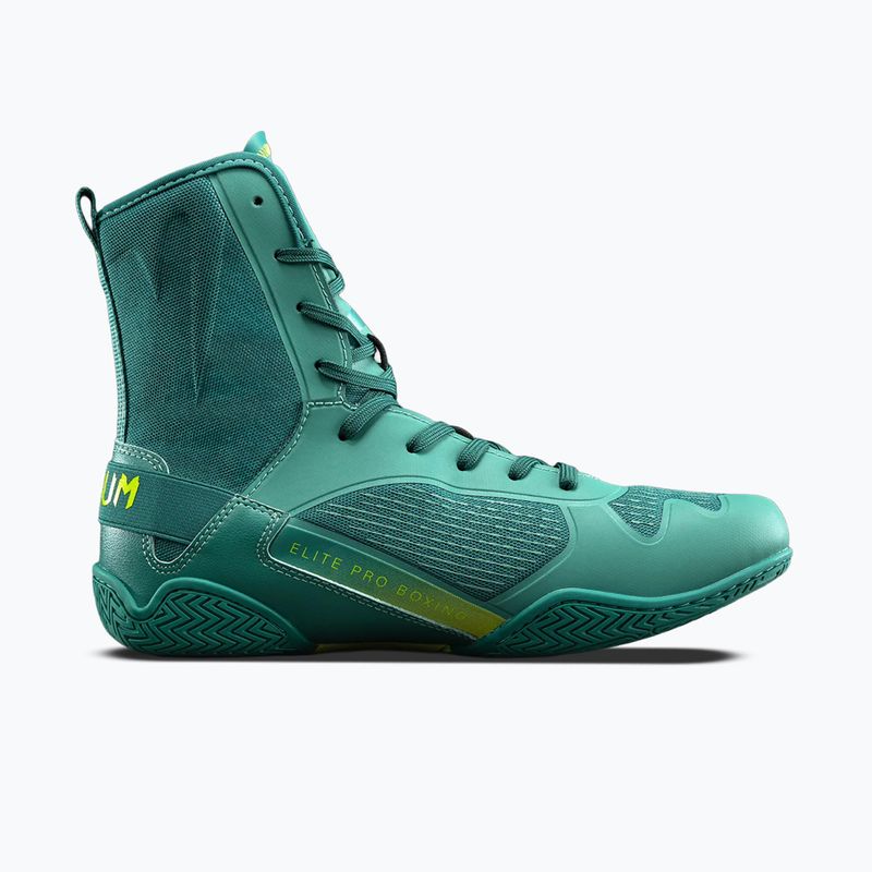 Buty bokserskie Venum Elite Neo Boxing green/neon yellow