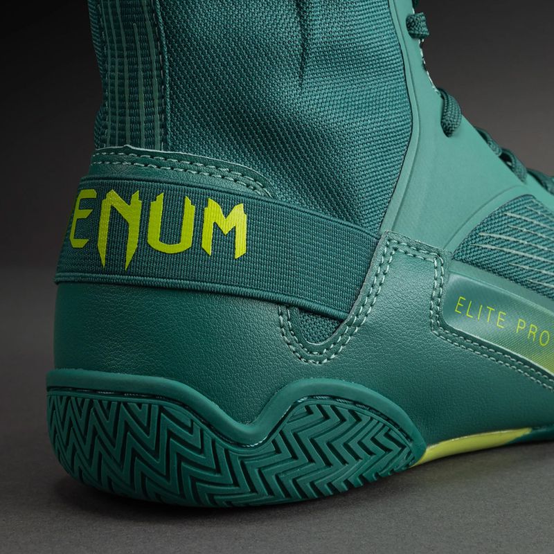 Buty bokserskie Venum Elite Neo Boxing green/neon yellow 5