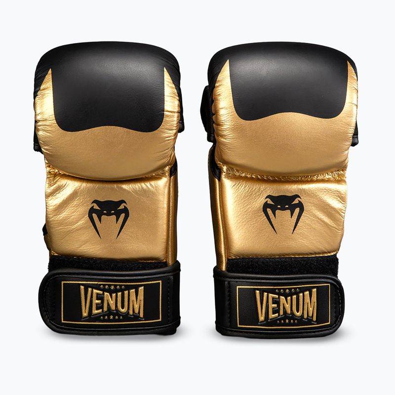 Rękawice MMA Venum Attack 2.0 Sparring Leather gold/black 2
