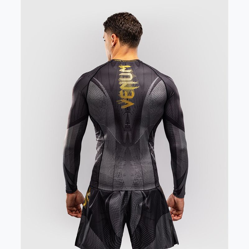 Rashguard męski długi rękaw Venum Galactic 3.0 Rashguard LS black/gold 2