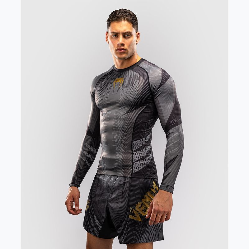 Rashguard męski długi rękaw Venum Galactic 3.0 Rashguard LS black/gold 3