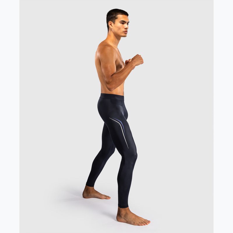 Legginsy treningowe męskie Venum G-Core Spats navy blue/white 2