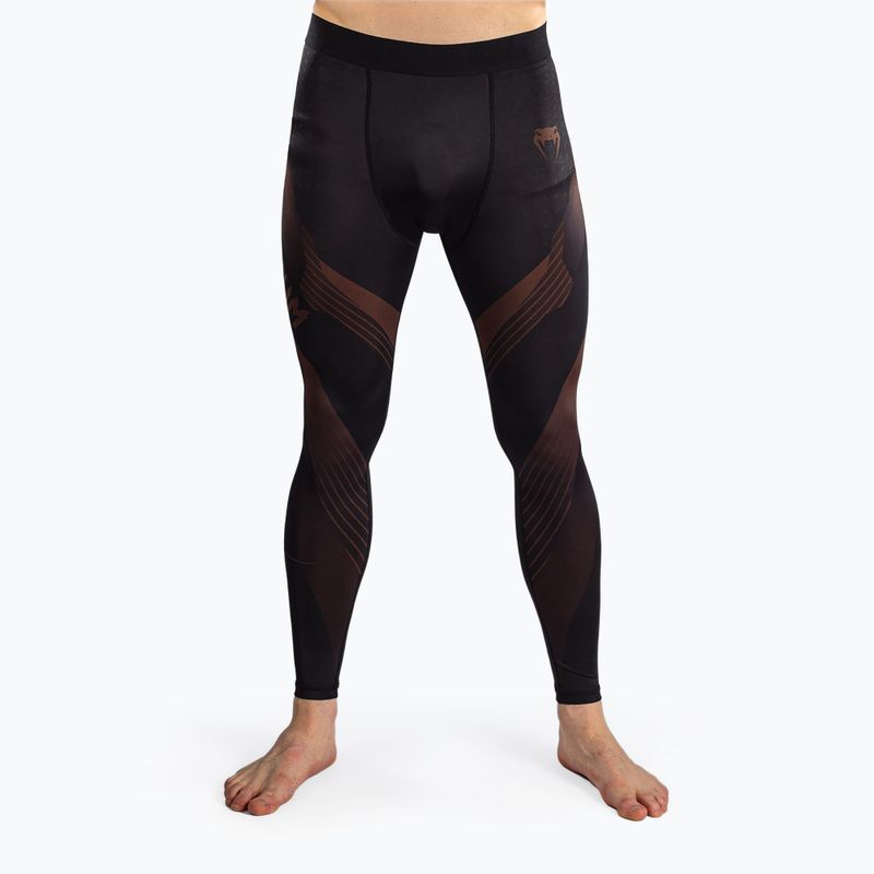 Legginsy treningowe męskie Venum No-Gi 6.0 Spats Black/Brown
