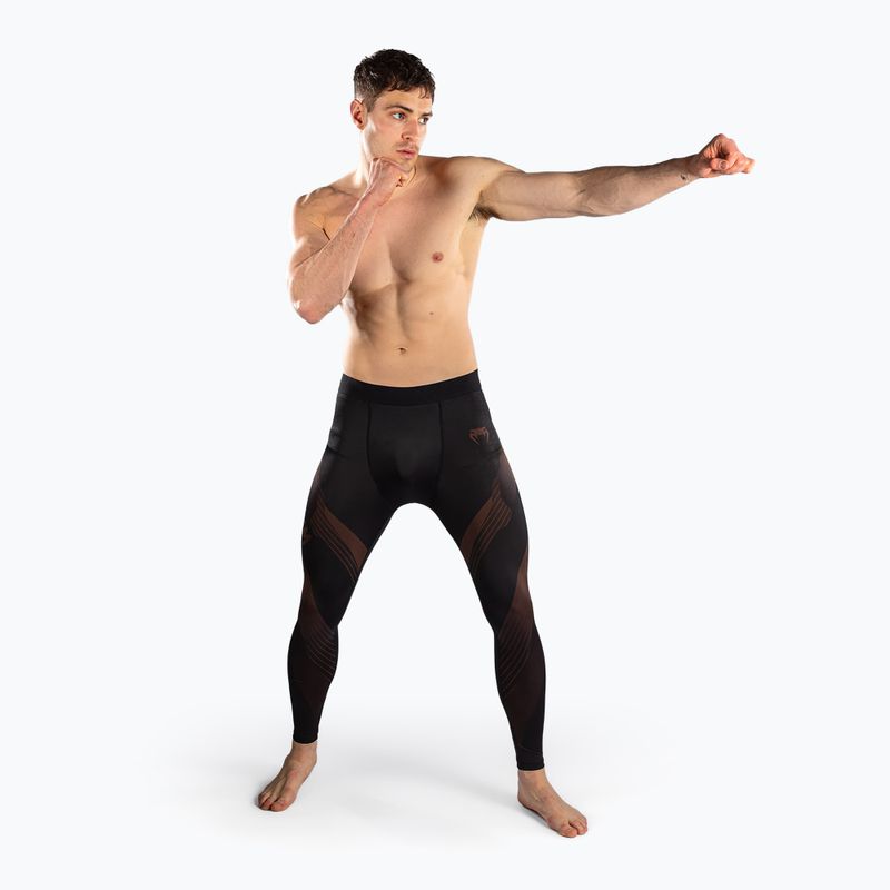 Legginsy treningowe męskie Venum No-Gi 6.0 Spats Black/Brown 2