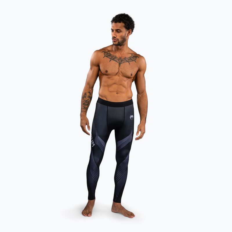 Legginsy treningowe męskie Venum No-Gi 6.0 Spats black/grey 2