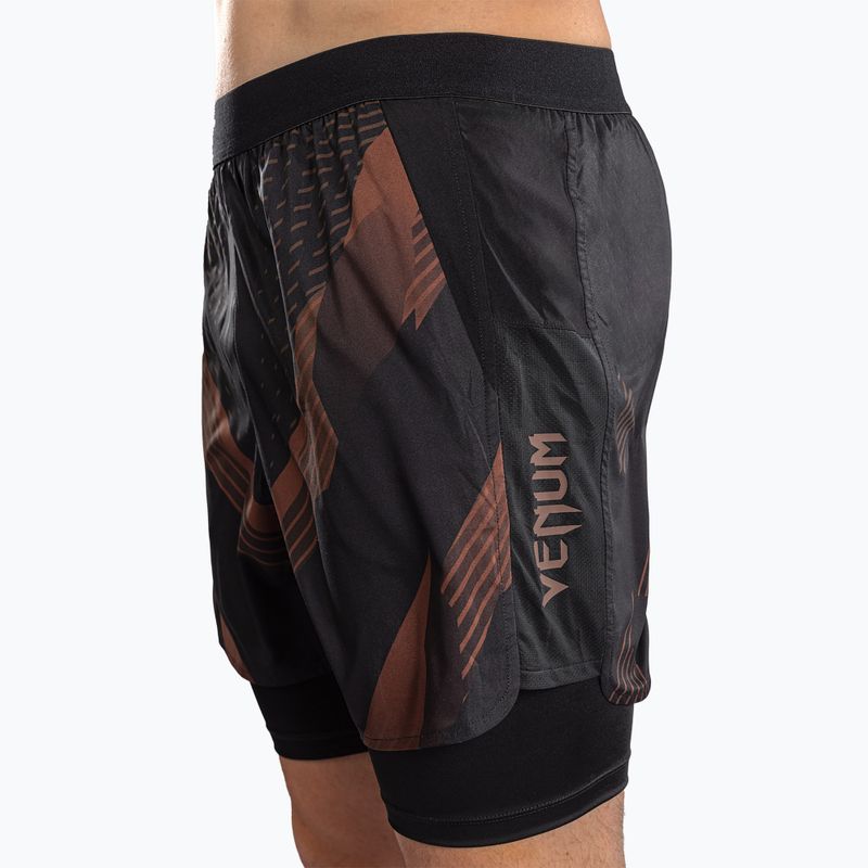 Spodenki treningowe męskie Venum No-Gi 6.0 Training black/brown 5