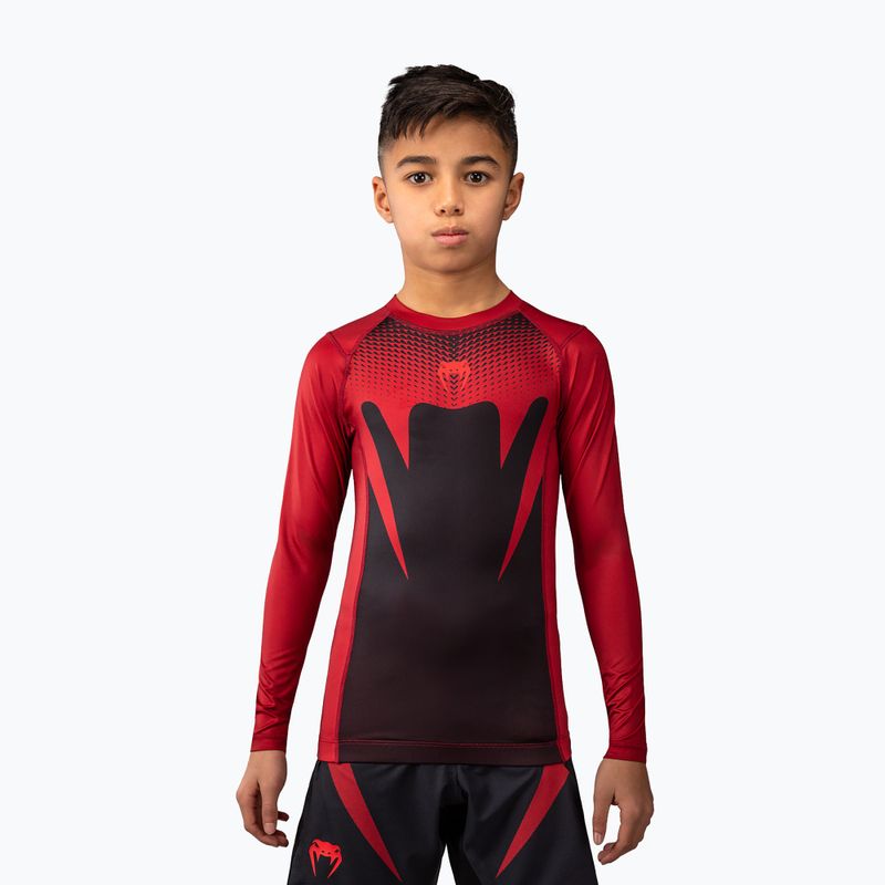 Rashguard dziecięcy długi rękaw Venum Attack Rashguard LS black/red