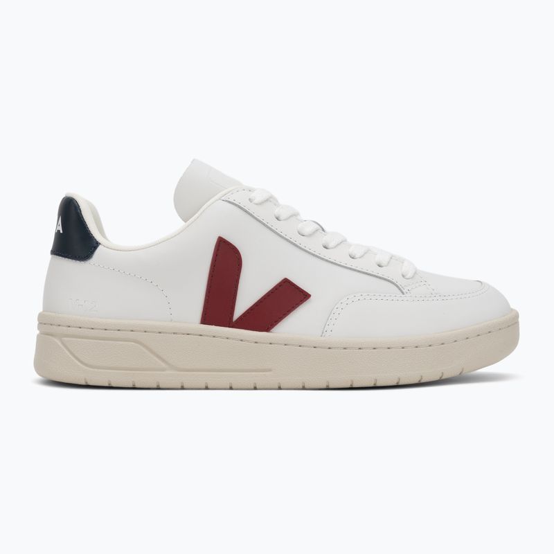 Buty damskie VEJA V-12 Leather white/marsala/nautico 2