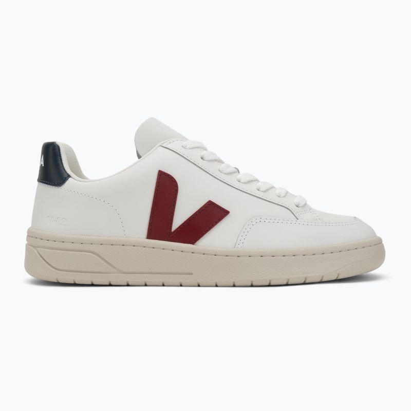 Buty męskie VEJA V-12 Leather white/marsala/nautico 2